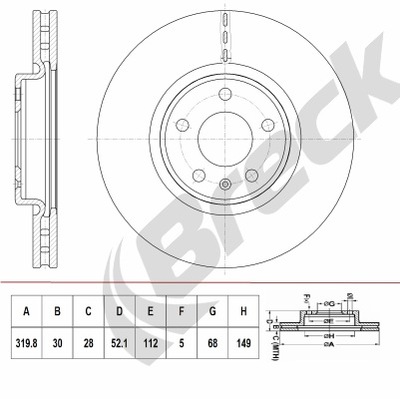 ДИСКИ ТОРМОЗНЫЕ ТОРМОЗНЫЕ BRECK BR 414 VH100