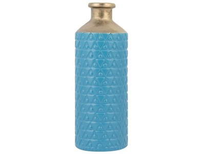 Ceramiczny wazon dekoracyjny niebieski ozdoba