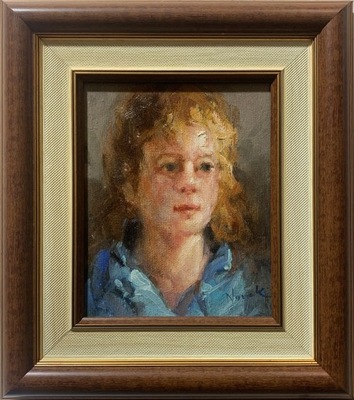 Obraz akryl na tablicy malarskiej w oprawie "Portret dziewczynki"