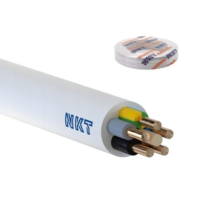 Przewód kabel okrągły YDY 5x4 450/750V NKT - 1m