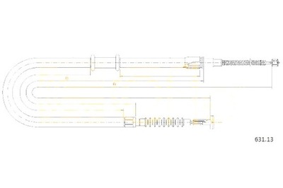 CABLE FRENOS DE MANO FIAT COFLE  