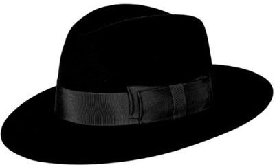 SKOCZÓW kapelusz WŁOS KRÓLIK czarny welur 61 FEDOR