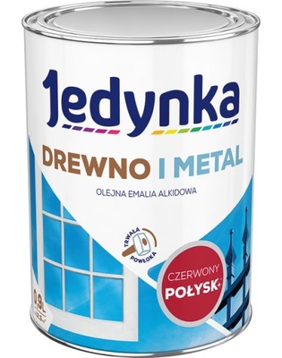 JEDYNKA Drewno I Metal Połysk Czerwony 0,9l