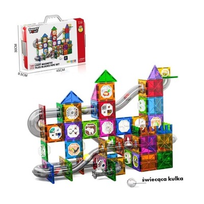 KLOCKI MAGNETYCZNE 168 ELEMENTÓW