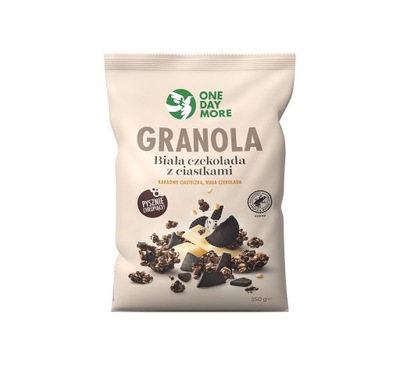 ONEDAYMORE GRANOLA BIAŁA CZEKOLADA Z CIASTKA 350G