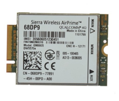 Karta Modem WWAN 4G LTE Sierra Wireless AirPrime 068DP9 EM8805 DW5570e Dell