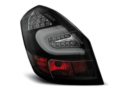 Фонари задние skoda fabia 2 07-13 черный led полоса фото №1