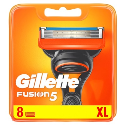 8 x GILLETTE FUSION Wkłady Ostrza Nożyki ORYGINAŁ