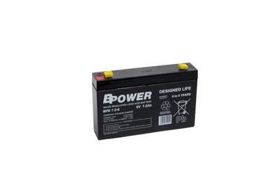 Akumulator AGM Bpower BPE 7.2-6 7,2Ah 6V