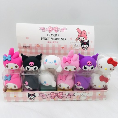 24 szt. Sanrio gumka do ołówki Hello Kitty Kuromi