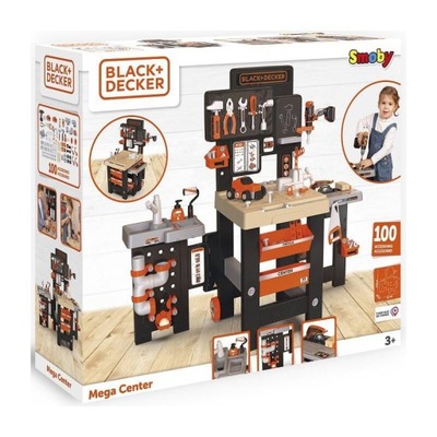 Black & Decker Smoby Toy Workshop with mechanical drill, mot