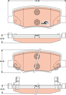 ZAPATAS DE FRENADO JEEP WRANGLER 06- PARTE TRASERA  