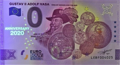 0 Euro - Gustaw II Adolf Waza - 2020 - ANNIVERSARY