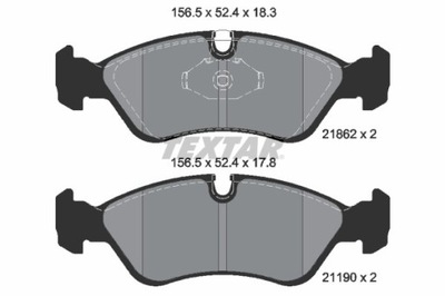 КОЛОДКИ ГАЛЬМІВНІ OPEL ПЕРЕД ASTRA F/VE 2186201