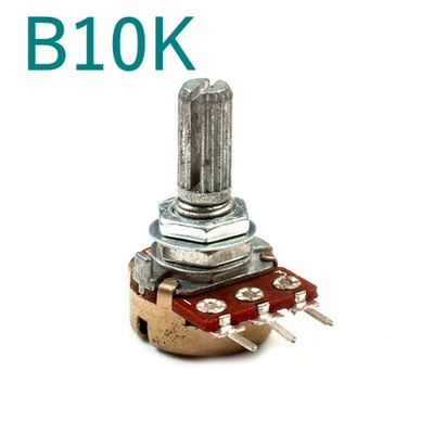 Potencjometr obrotowy B10K 10K liniowy Długość uchwytu 20mm