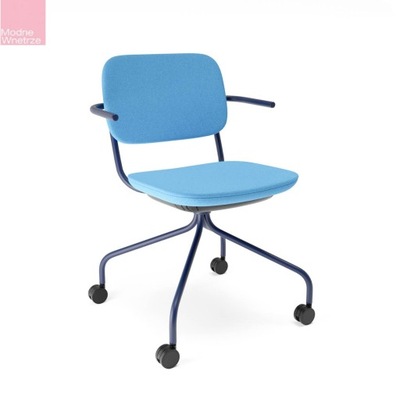 Krzesło konferencyjne Profim Normo niebieskie