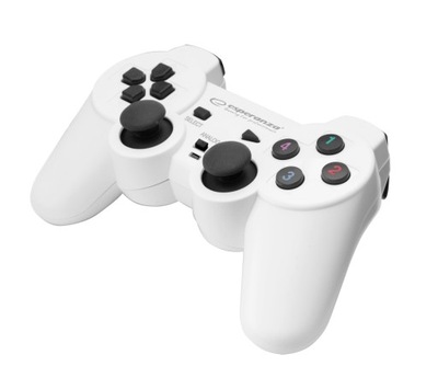 GAMEPAD PAD do PC PS3 WIBRACJA BIAŁY PRZEWODOWY USB ANALOG DO GIER