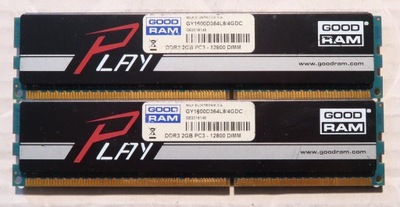 Pamięć 4GB (2x2GB) DDR3 PC3-12800 1600MHz GOODRAM Play