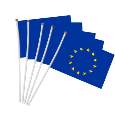 100SZT MAŁA FLAGA UNII EUROPEJSKIEJ FLAGA UNII EUROPEJSKIEJ