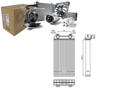 Nissens отопитель 259x150x35 nissan primastar фото №1