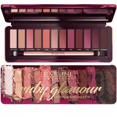 EVELINE RUBT GLAMOUR paleta Cienie do powiek