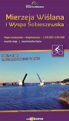 MIERZEJA WIŚLANA ZALEW WIŚLANY MAPA LAMINOWANA