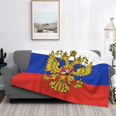 KOC Flaga Rosji z radzieckim kocem orzeł miękki