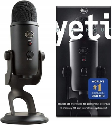 BLUE YETI BLACKOUT mikrofon pojemnościowy studyjny