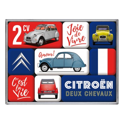 MAGNESY NA LODOWKE 9SZT. CITROEN 2CV C`EST DOVANA 