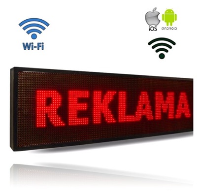 Reklama Led,wyświetlacz, tablica led 16x64 Wi FI, pod Android , iOs. IP65