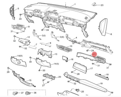Решітка обдув права mg3 фото №1