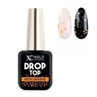 Nails Company DROP TOP HYBRYDOWY Neon Orange 6ml