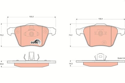 КОЛОДКИ ТОРМОЗНОЙ VOLVO XC90 02- ШЕСТЕРНИ 17