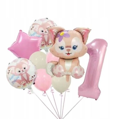 Balony urodzinowe dziewczyn ozdobiają dzieci