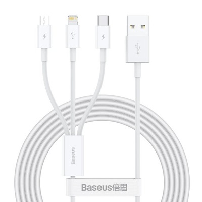 Kabel USB 3w1 BASEUS USB micro USB Lightning 1.2m