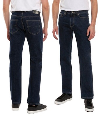Długie Spodnie Jeansowe Męskie Texasy Jeansy Dżinsy Granatowe M791 W42 L36
