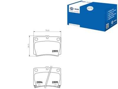 Hella pagid комплект тормозных колодок тормозных mn102626 4 фото №1
