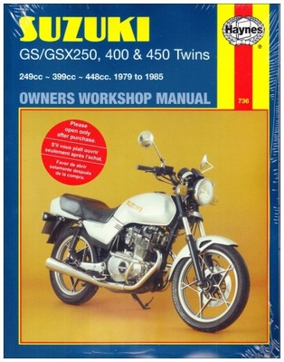 SUZUKI GS GSX 250 400 450 (1979-1985) MANUAL REPARACIÓN HAYNES 24H  