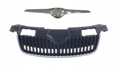 Решётка радиатора решётка радиатора skoda fabia roomster 04-10 хром kpl. фото №1