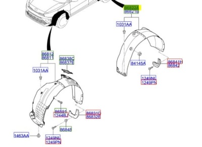 Підкрилок правий задній kia rio 20-25 фото №1