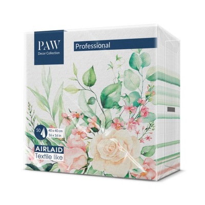 Serwetki Flizelinowe PAW FLORAL MOMENTS Kwiaty 50 SZT