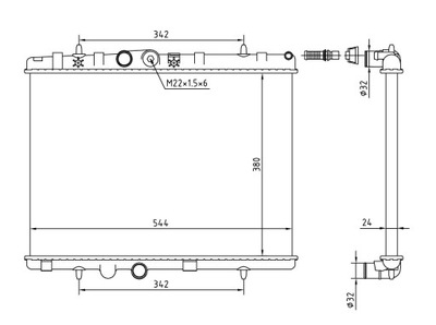 РАДИАТОР CITROEN C2 02-/C3 09-/P.207 06- 1.4I