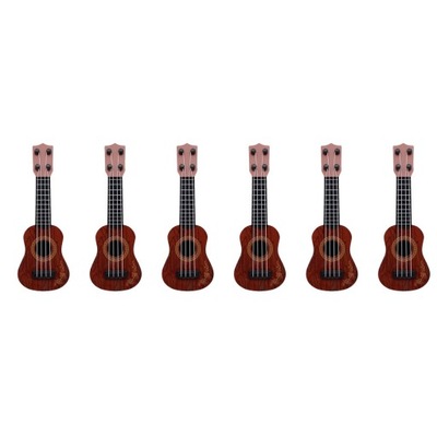 Mini Ukulele chłopiec maluch zabawki dla dzieci 6 sztuk