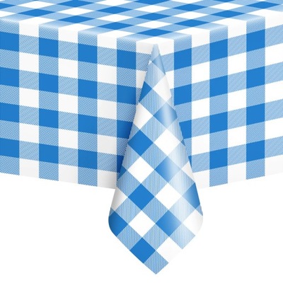 OBRUS cerata na stół NIEBIESKA KRATKA piknik grill