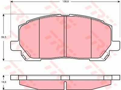 КОЛОДКИ HAM. LEXUS P. RX 300 00-01