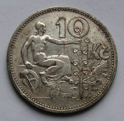 Czechy10KĆ 1932r - srebro , piękna