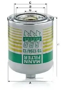 Вкладиш осушувача повітря tb 1394/13 x mann-filter фото №1