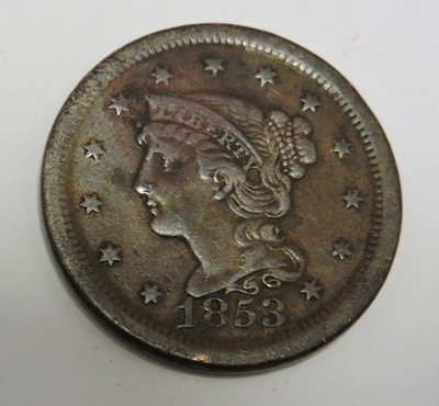 USA 1 cent 1853 Liberty Head