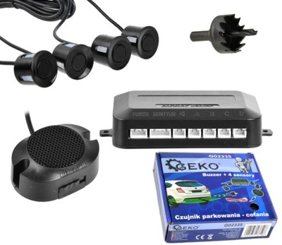 SENSOR PAKRKOWANIA RETROVISOR DO COCHE PERFECTO BUZZER + 4 SENSORY GEKO  