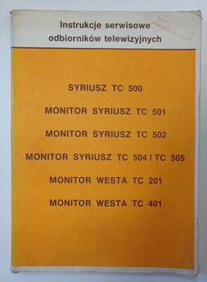 SYRIUSZ TC 500 501 502 WESTA Instrukcje serwisowa